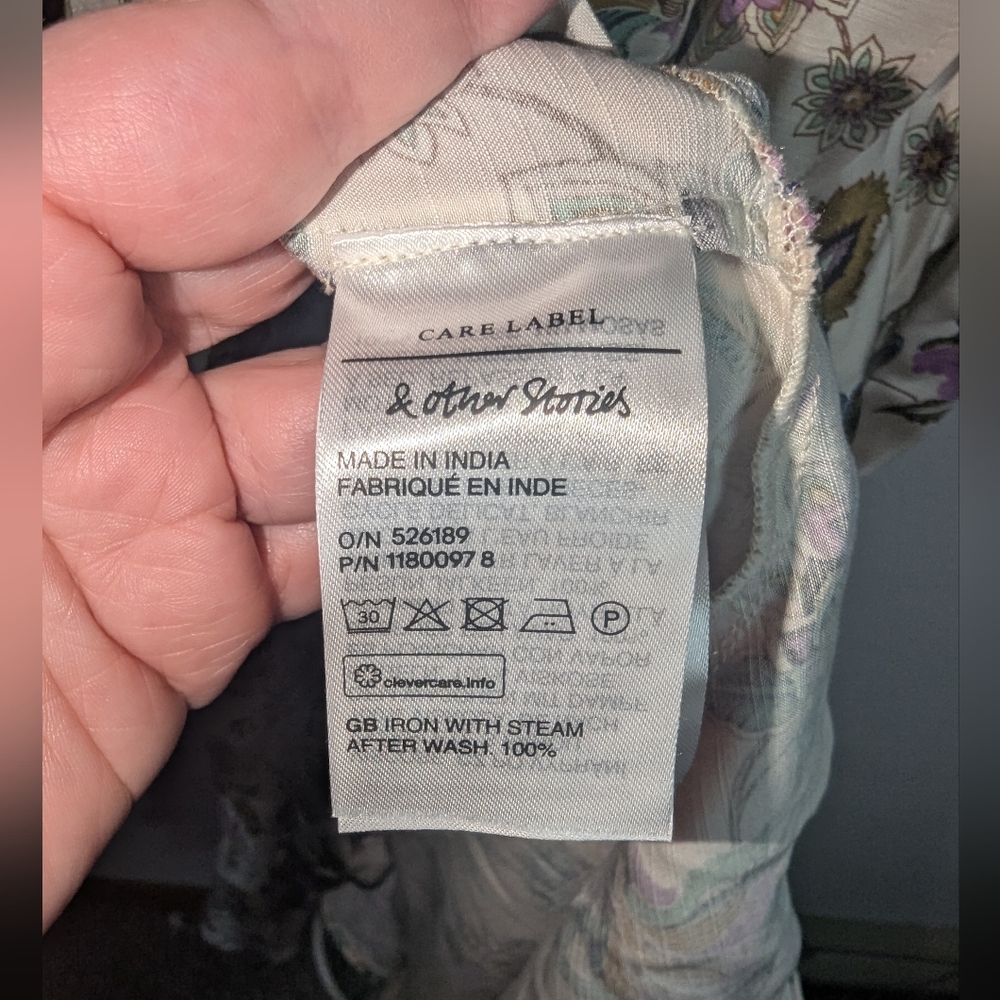 0 & Other Stories Los Angeles Atelier Cream Floral Maxi Wrap Dress - Picture 6 of 8